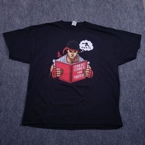 Street Fighter T-Shirt 3XL Ryu Cheat Codes‎ For Fighters Video Game Capcom